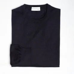 Blue Cashmere And Silk Sweater