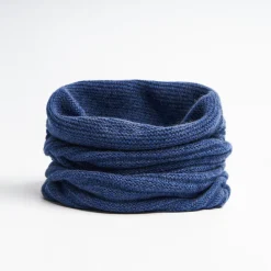 Blue Cashmere Tubular Neck Warmer