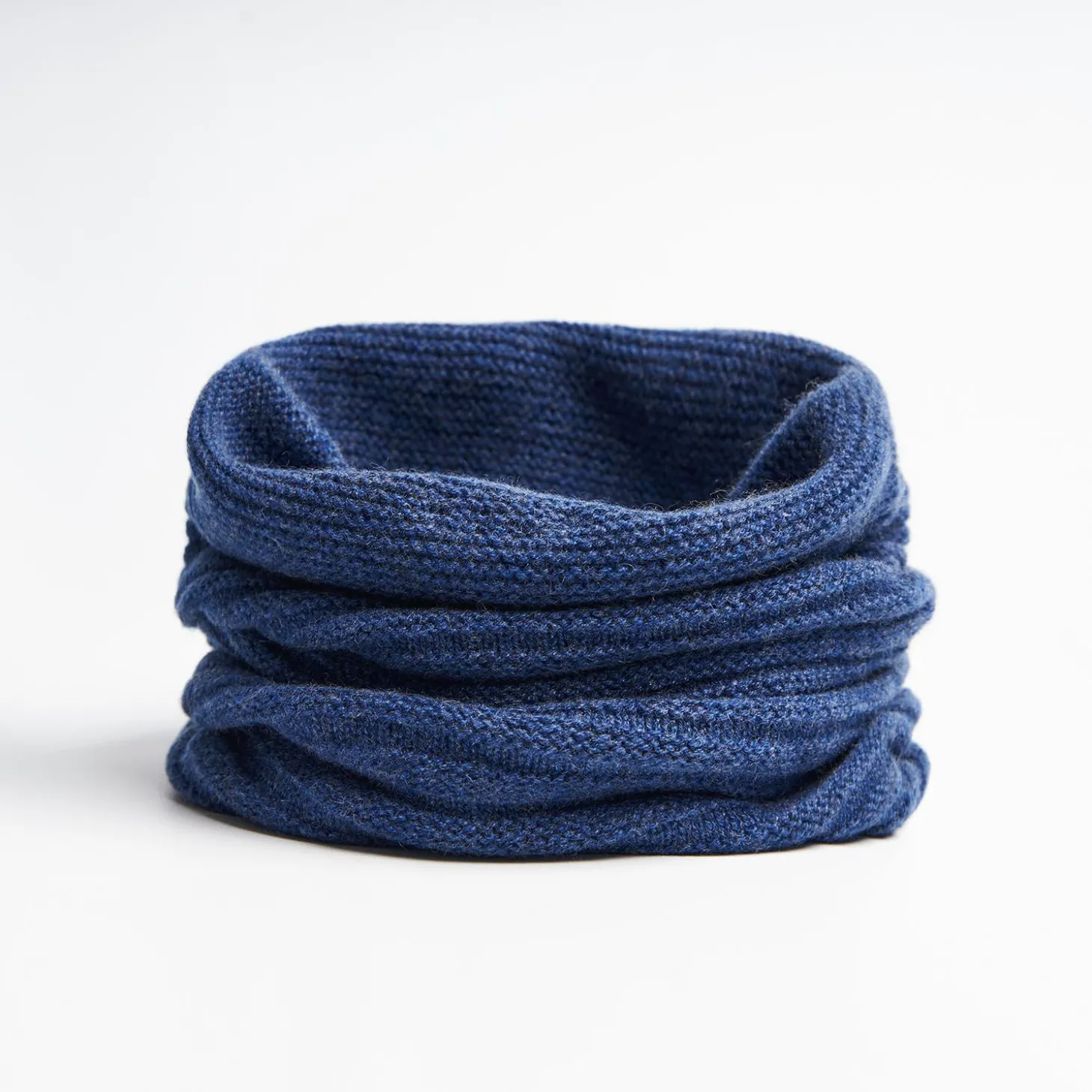 Blue Cashmere Tubular Neck Warmer