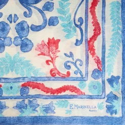 Blue Cotton And Linen Scarf