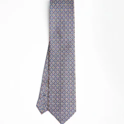 Blue Extra Long Sartorial Silk Tie - Paisley Pattern