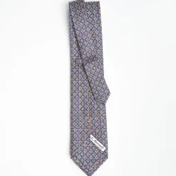 Blue Extra Long Sartorial Silk Tie - Paisley Pattern