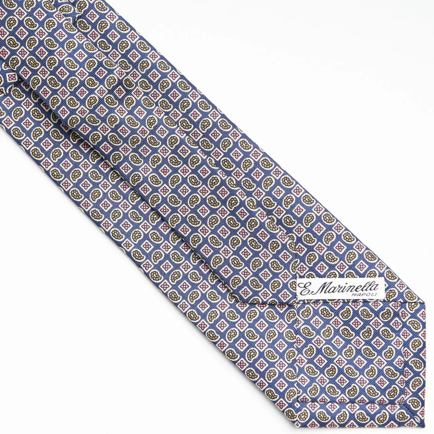 Blue Extra Long Sartorial Silk Tie - Paisley Pattern