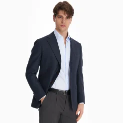 Blue Jacket With Lining Crafted By Pattern 1946 Archive Collection