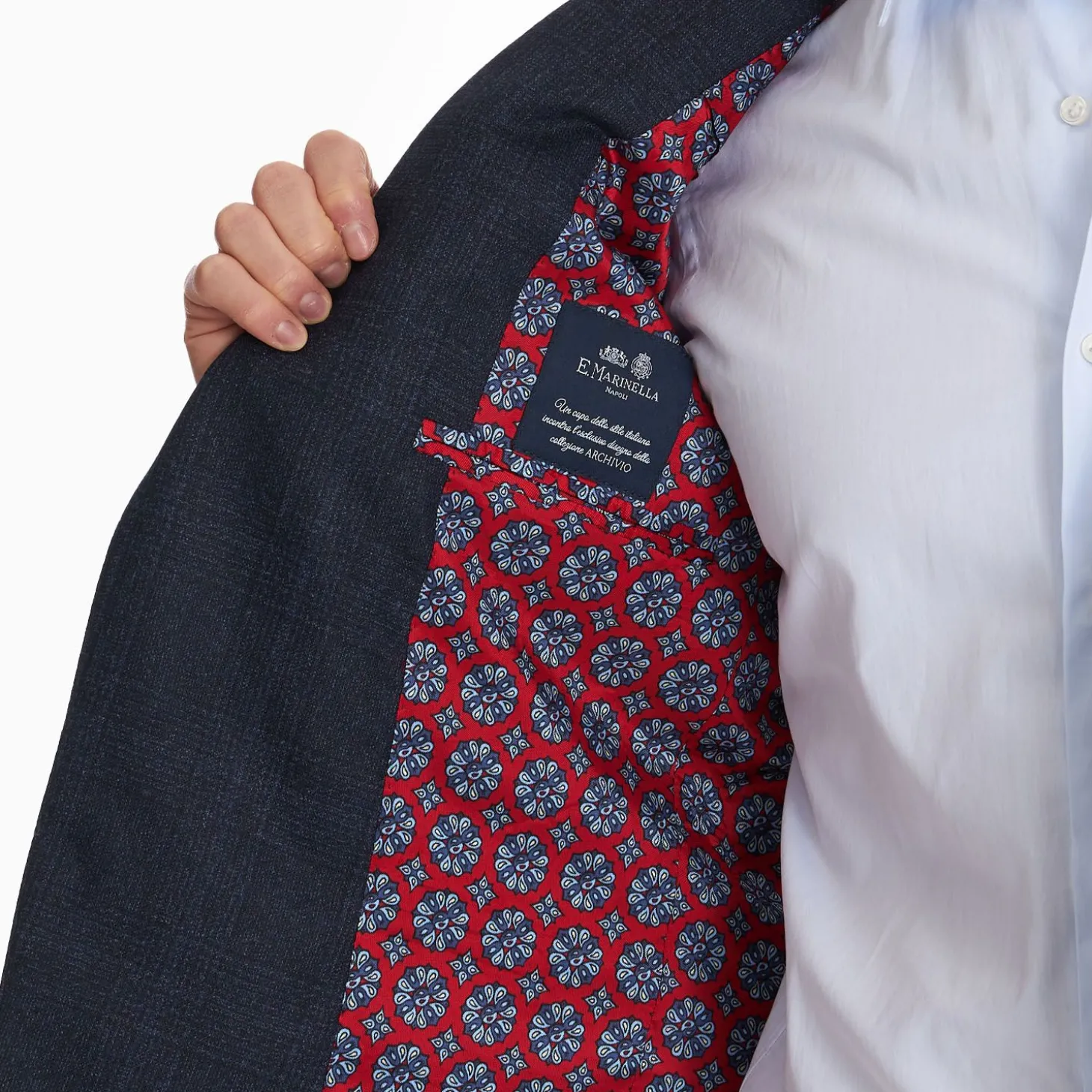 Blue Jacket With Lining Crafted By Pattern 1946 Archive Collection