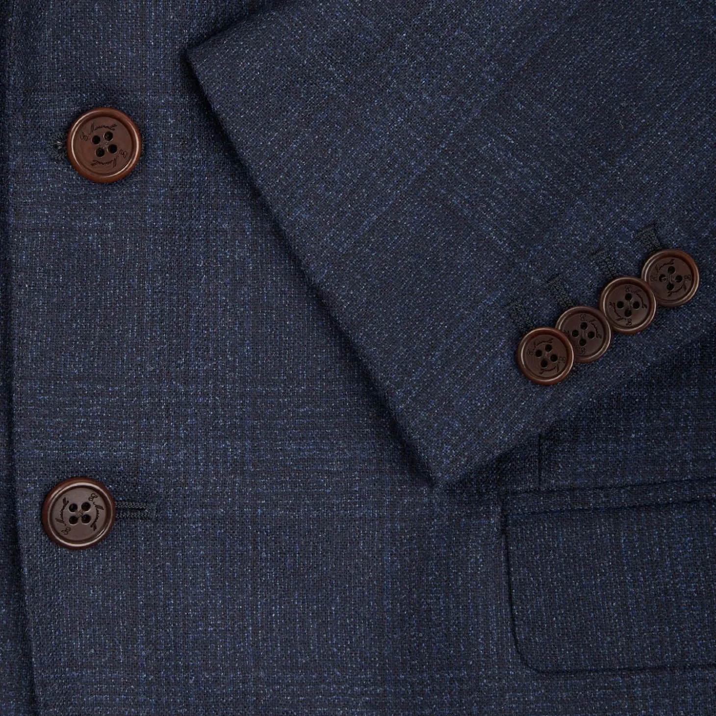 Blue Jacket With Lining Crafted By Pattern 1946 Archive Collection