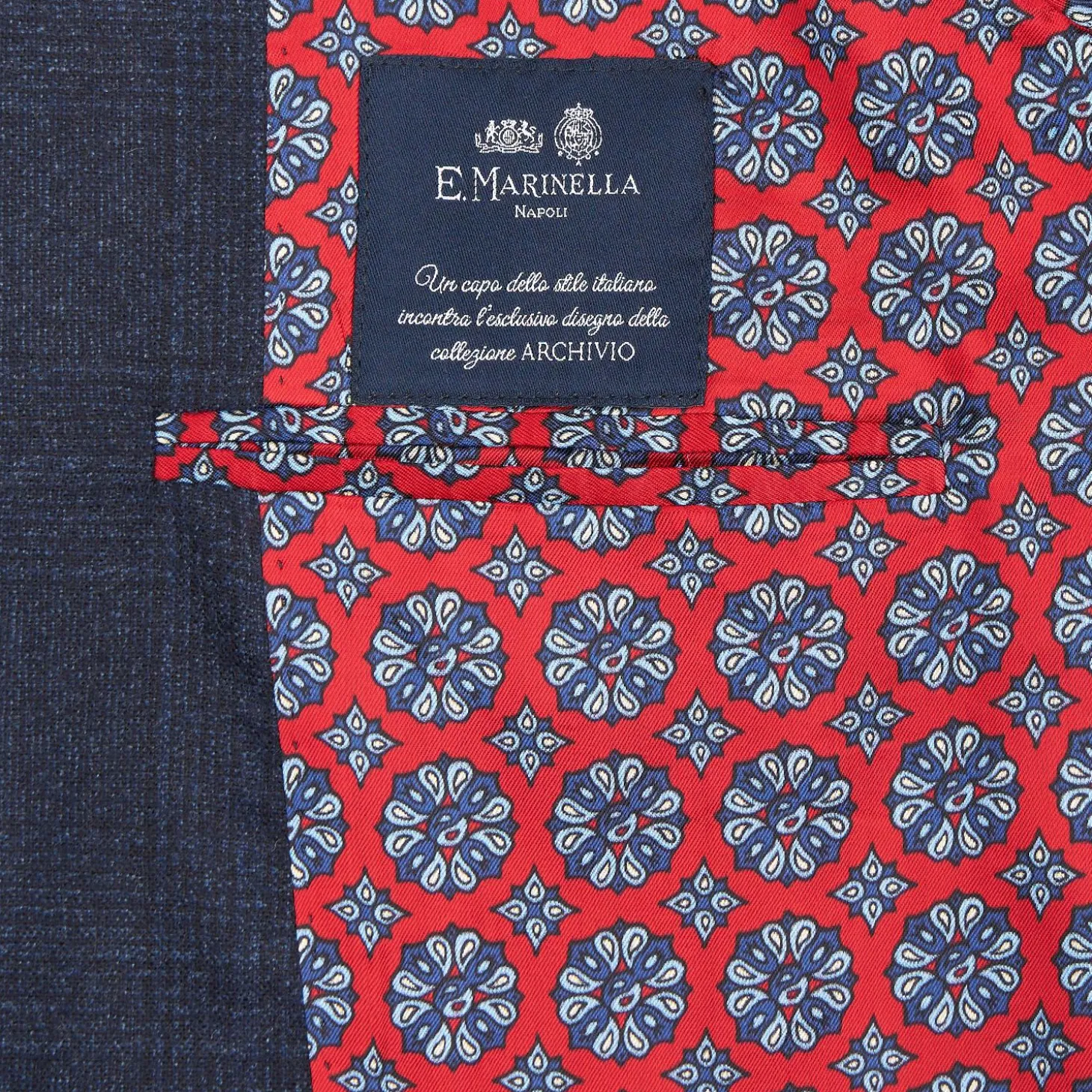 Blue Jacket With Lining Crafted By Pattern 1946 Archive Collection