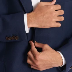 Blue Jacket With Lining Crafted By Pattern 1945 Archive Collection