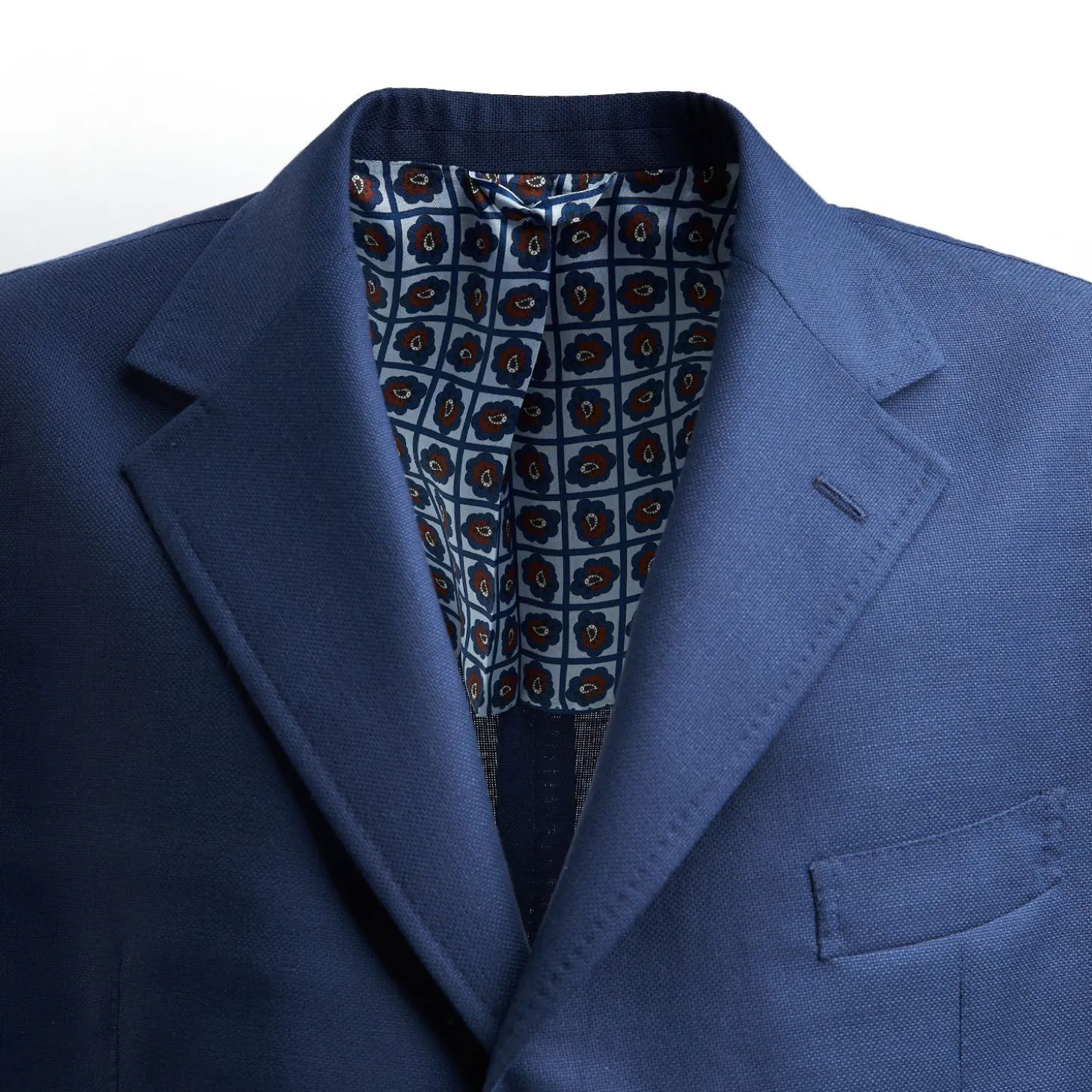 Blue Jacket With Lining Crafted By Pattern 1945 Archive Collection