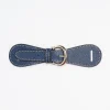 Blue Leather Scarf-Buckle