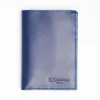 Blue Leather Vertical Wallet