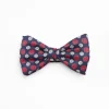 Blue Pre-Knotted Silk Bowtie- Large Flower Pattern