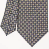 Blue Sartorial Classic Silk Tie Large Flower Pattern
