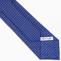 Blue Sartorial Classic Silk Tie - Small Flower Pattern