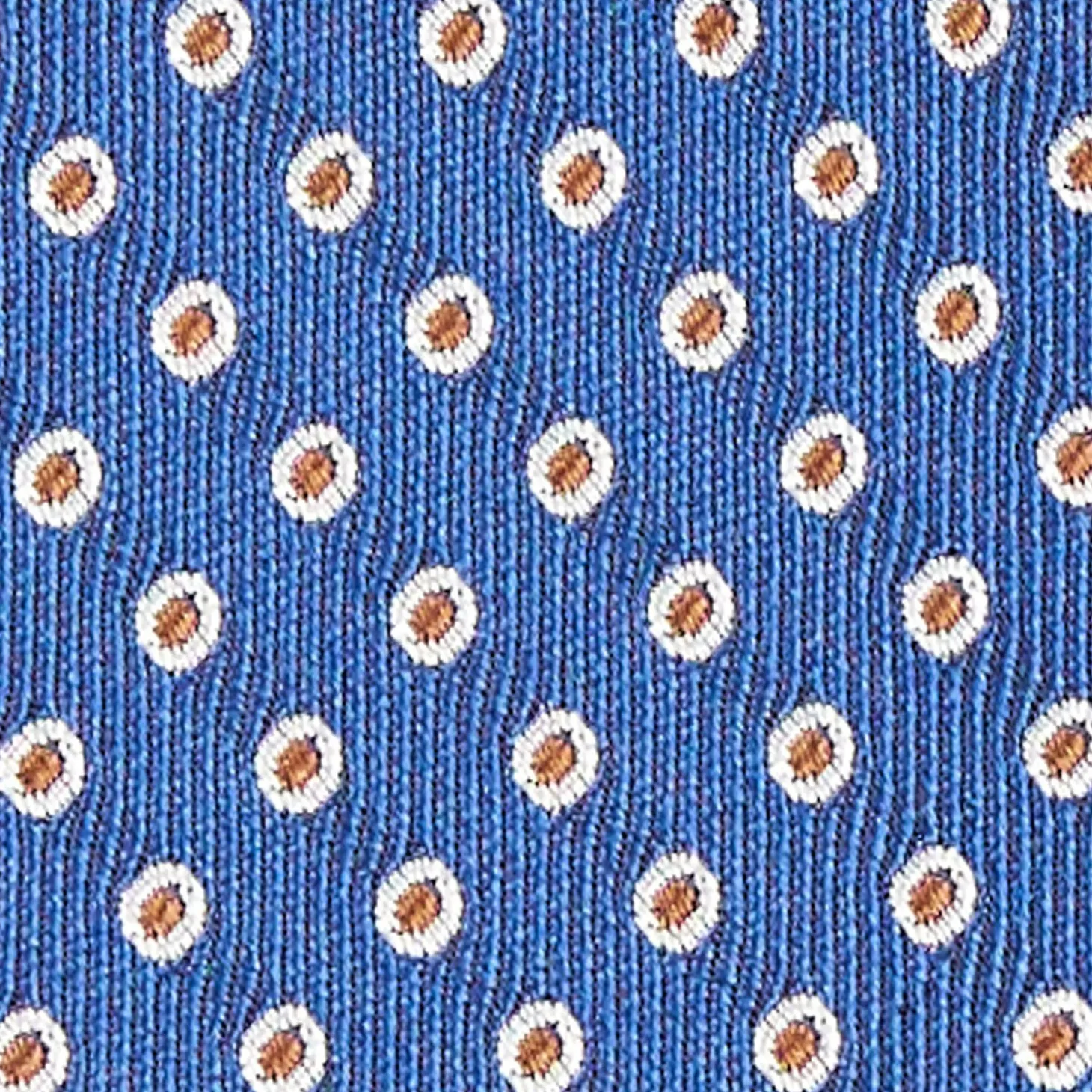 Blue Sartorial Jacquard Silk Tie - Small Geometric Designs