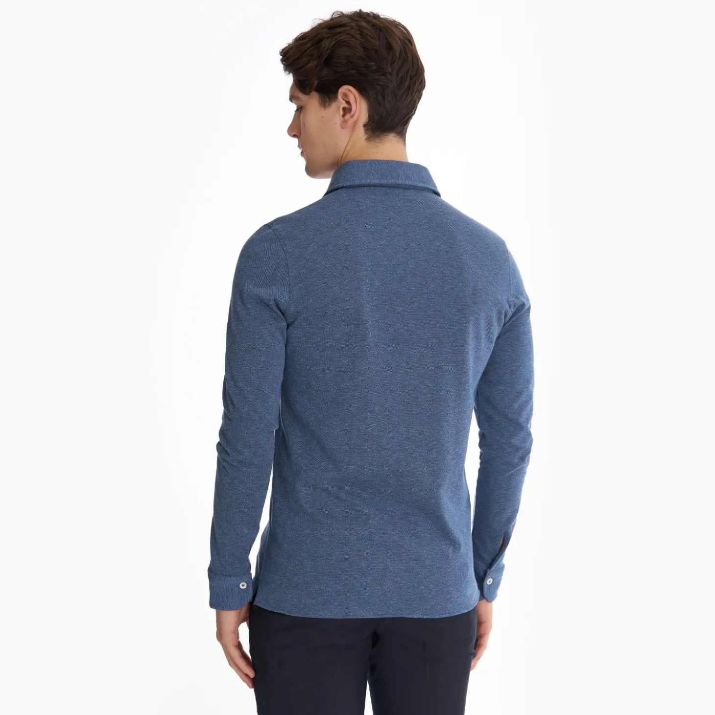 Blue Shirt In Cotton And Cashmere