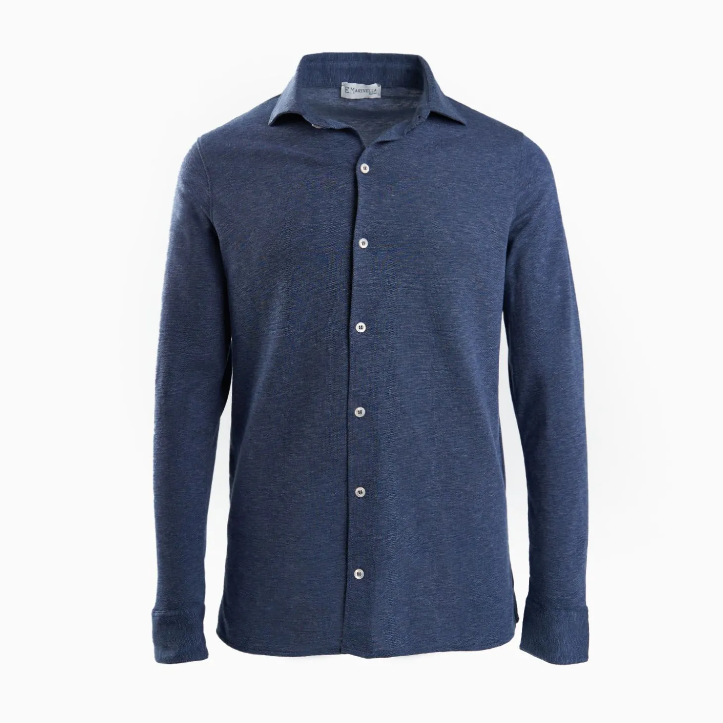 Blue Shirt In Cotton And Cashmere