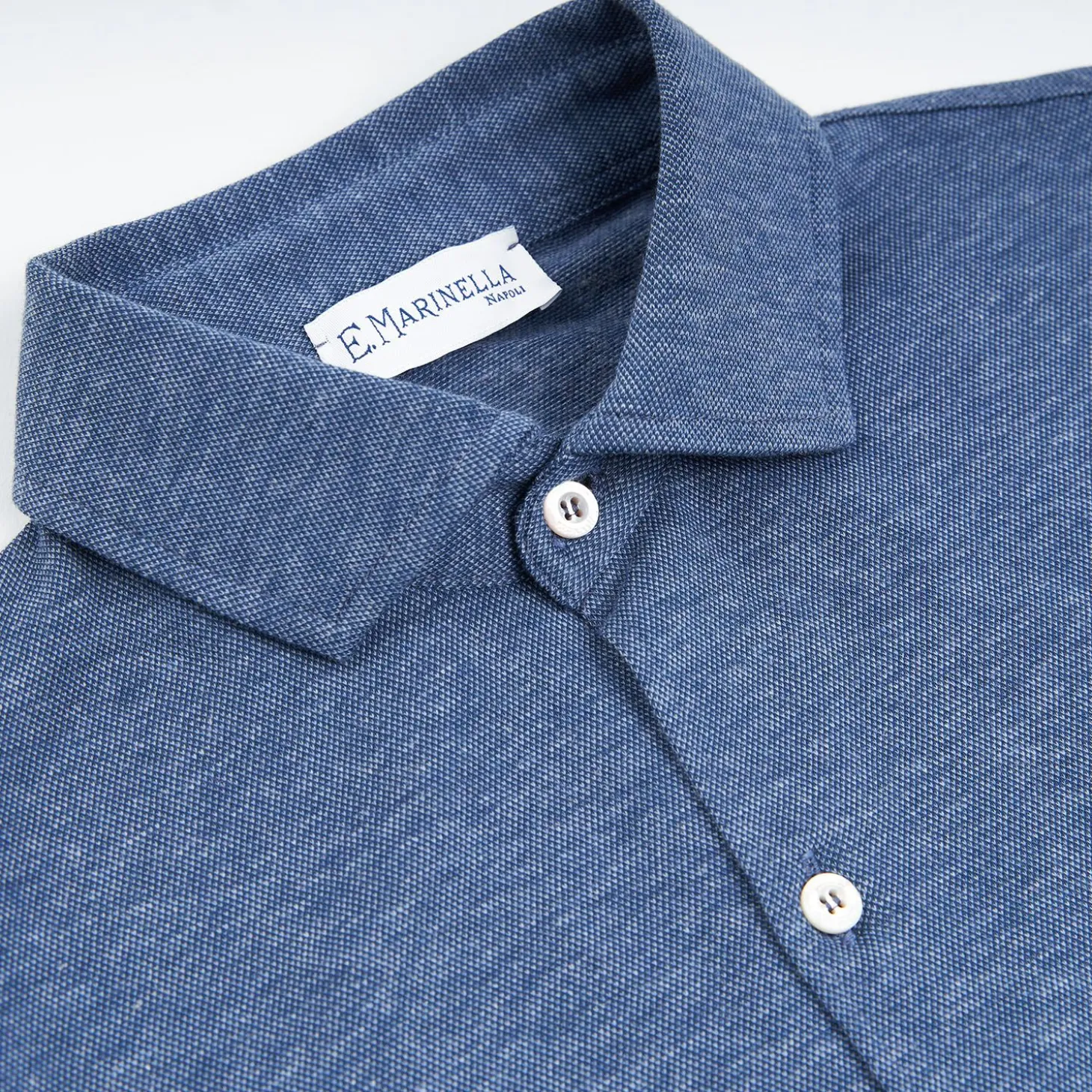 Blue Shirt In Cotton And Cashmere