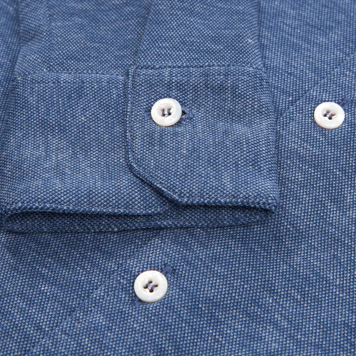 Blue Shirt In Cotton And Cashmere