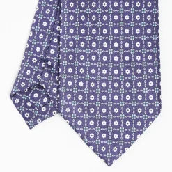 Blue Silk And Orange Fiber Tie
