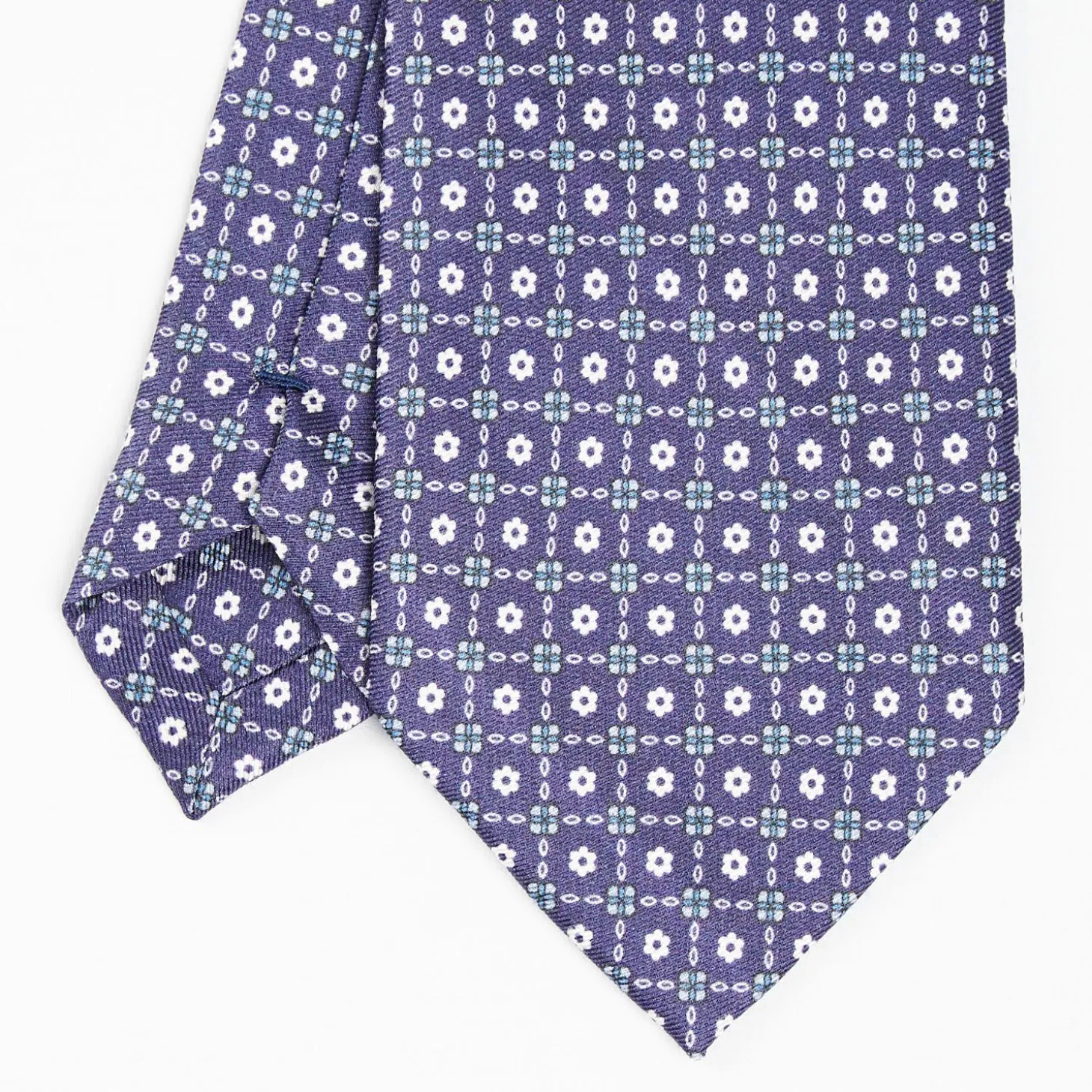 Blue Silk And Orange Fiber Tie