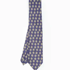 Blue Silk And Orange Fiber Tie