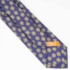 Blue Silk And Orange Fiber Tie