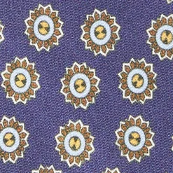 Blue Silk And Orange Fiber Tie