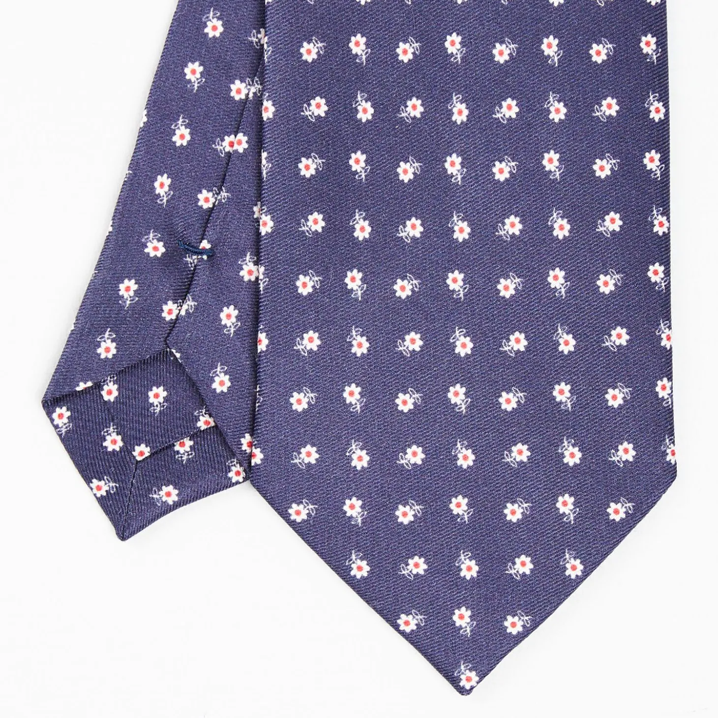 Blue Silk And Orange Fiber Tie