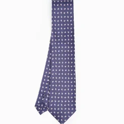 Blue Silk And Orange Fiber Tie