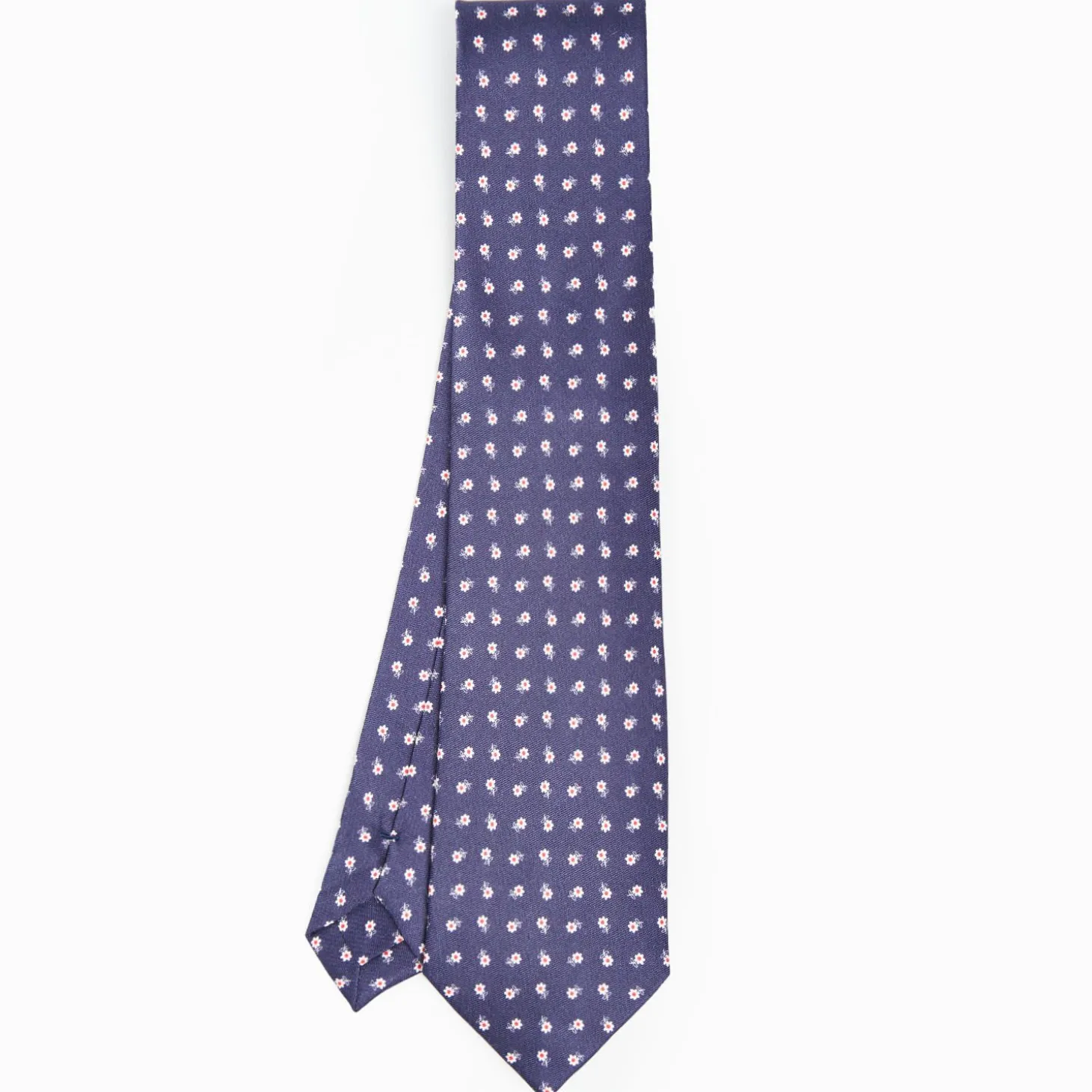 Blue Silk And Orange Fiber Tie
