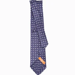 Blue Silk And Orange Fiber Tie
