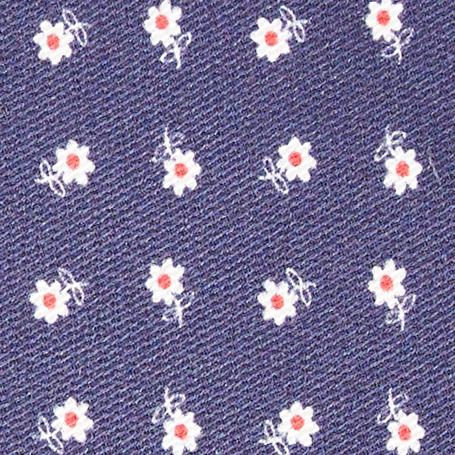 Blue Silk And Orange Fiber Tie
