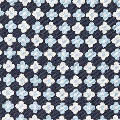 Blue Silk Ascot Tie - Small Flower Designs