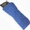 Blue Silk Glasses Case