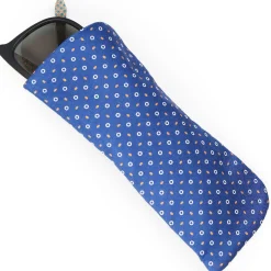 Blue Silk Glasses Case