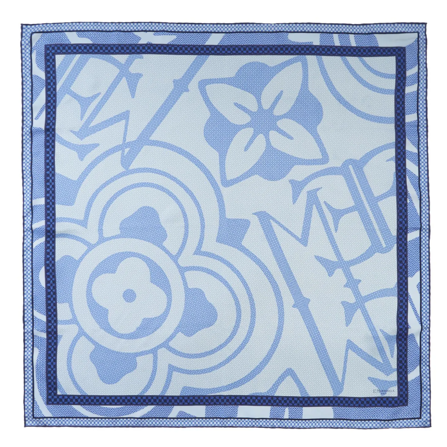 Blue Silk Scarf 90 - Archivio Inspiration 1961