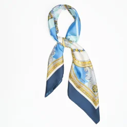 Blue Silk Scarf 90 - Santa Chiara Cloister
