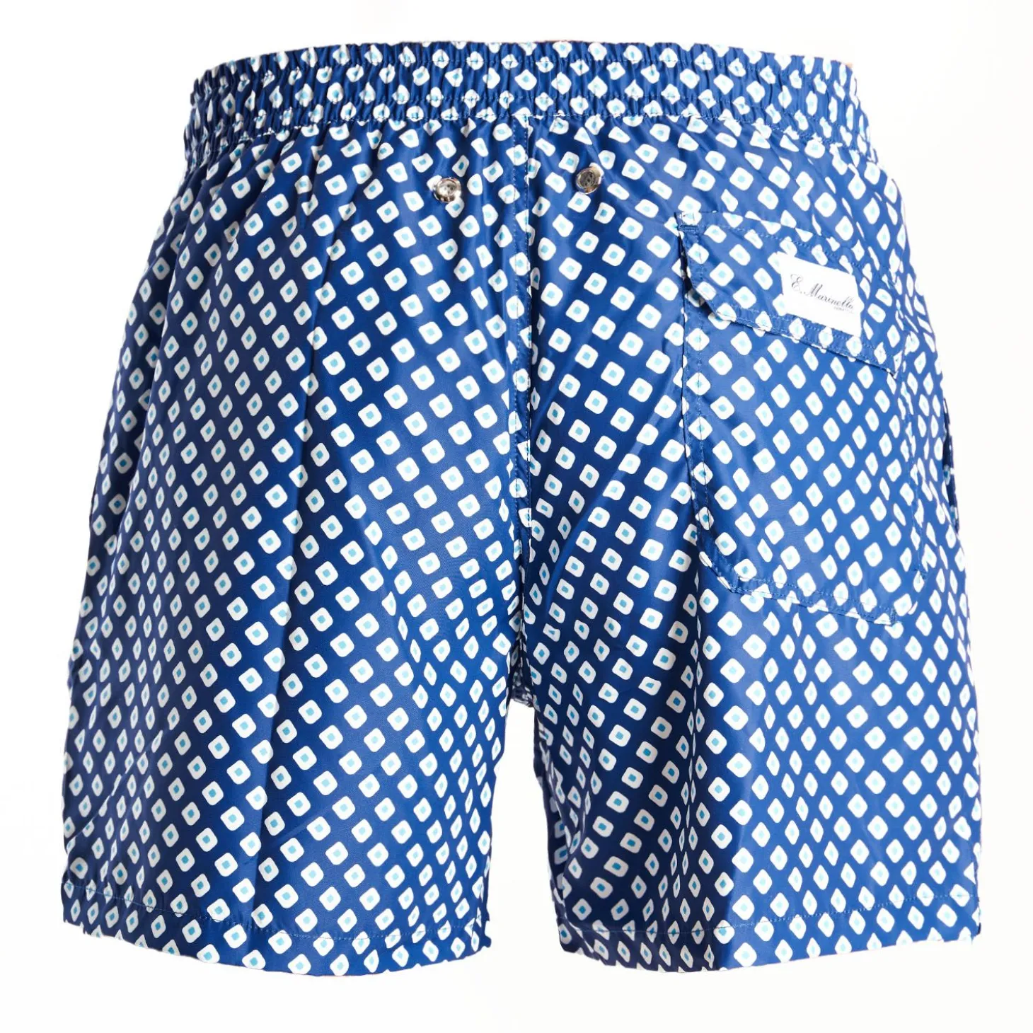 Blue Swim Shorts - Large Flower Pattern