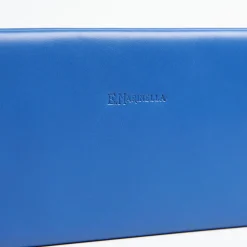 Blue Travel Tie Holder In Leather