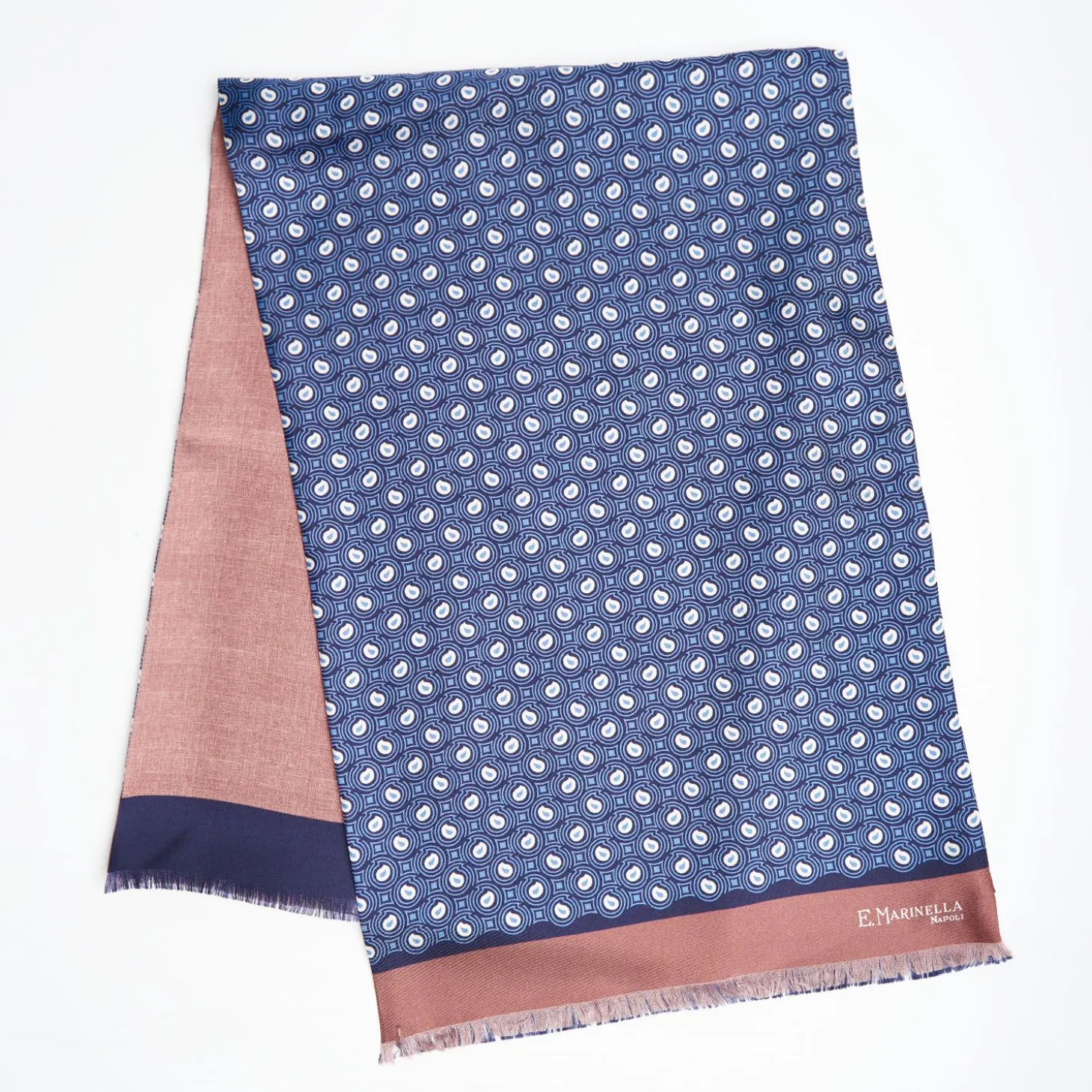 Bluette And Pink Double Silk Scarf