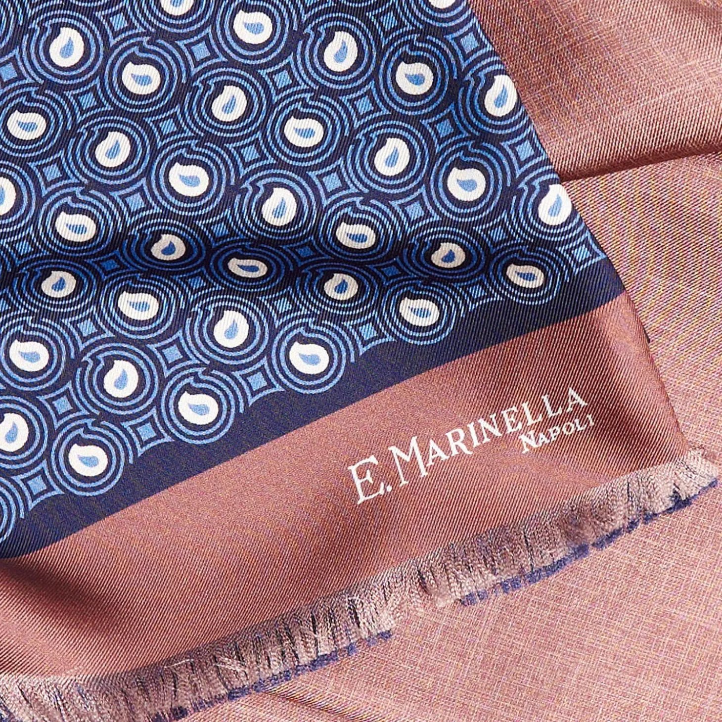 Bluette And Pink Double Silk Scarf
