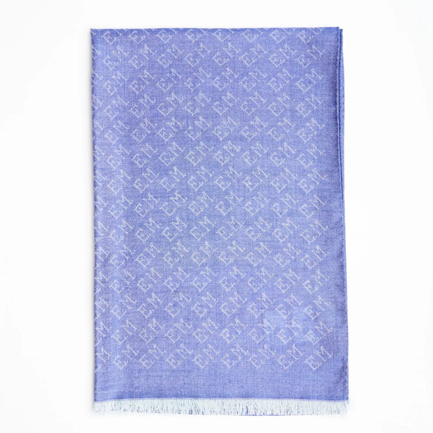 Bluette Em Logo Scarf In Wool And Cashmere