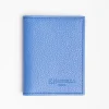 Bluette Hammered Leather Folding Card Holder 10 Compartments