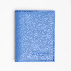 Bluette Hammered Leather Folding Card Holder 10 Compartments
