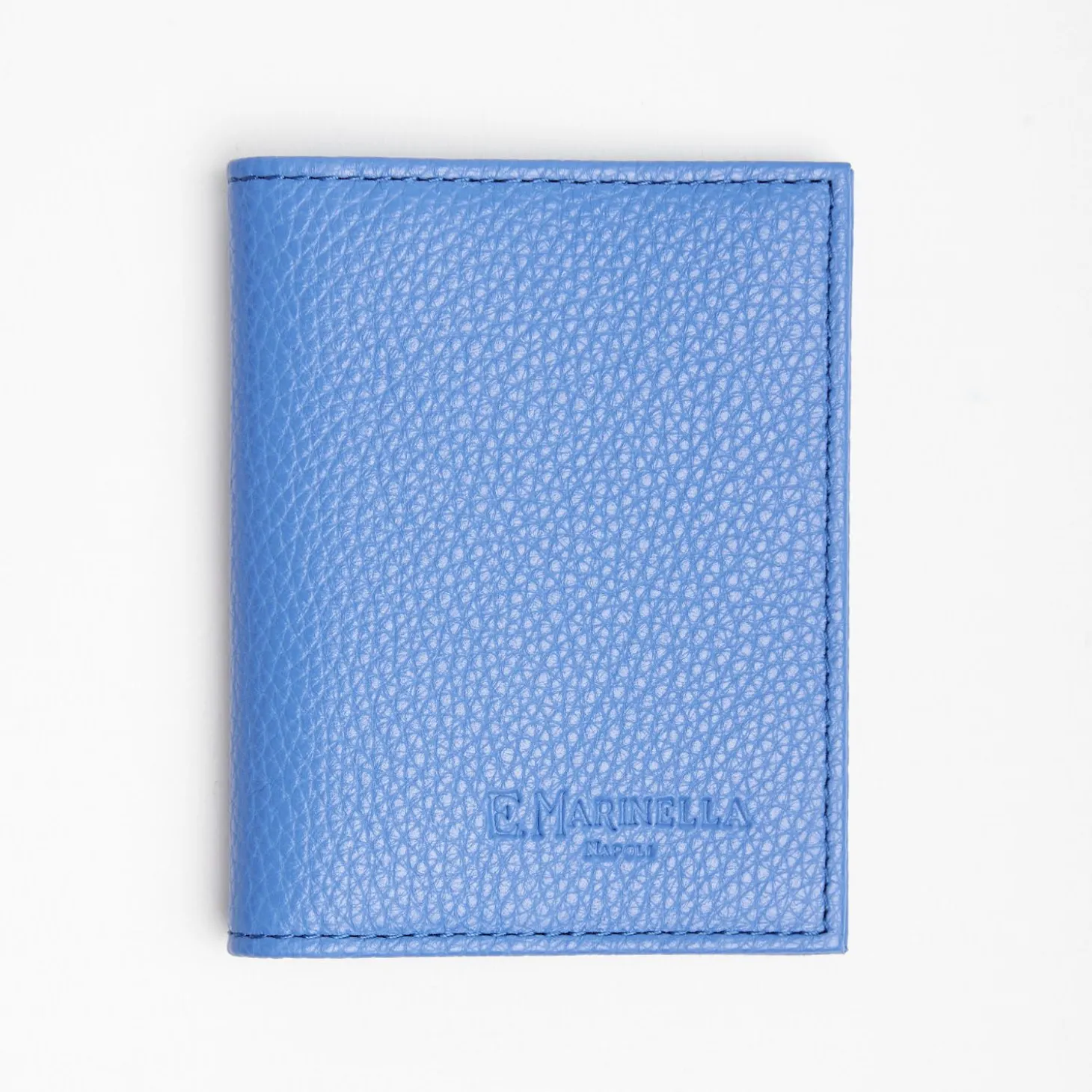 Bluette Hammered Leather Folding Card Holder 10 Compartments