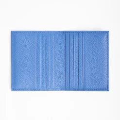 Bluette Hammered Leather Folding Card Holder 10 Compartments