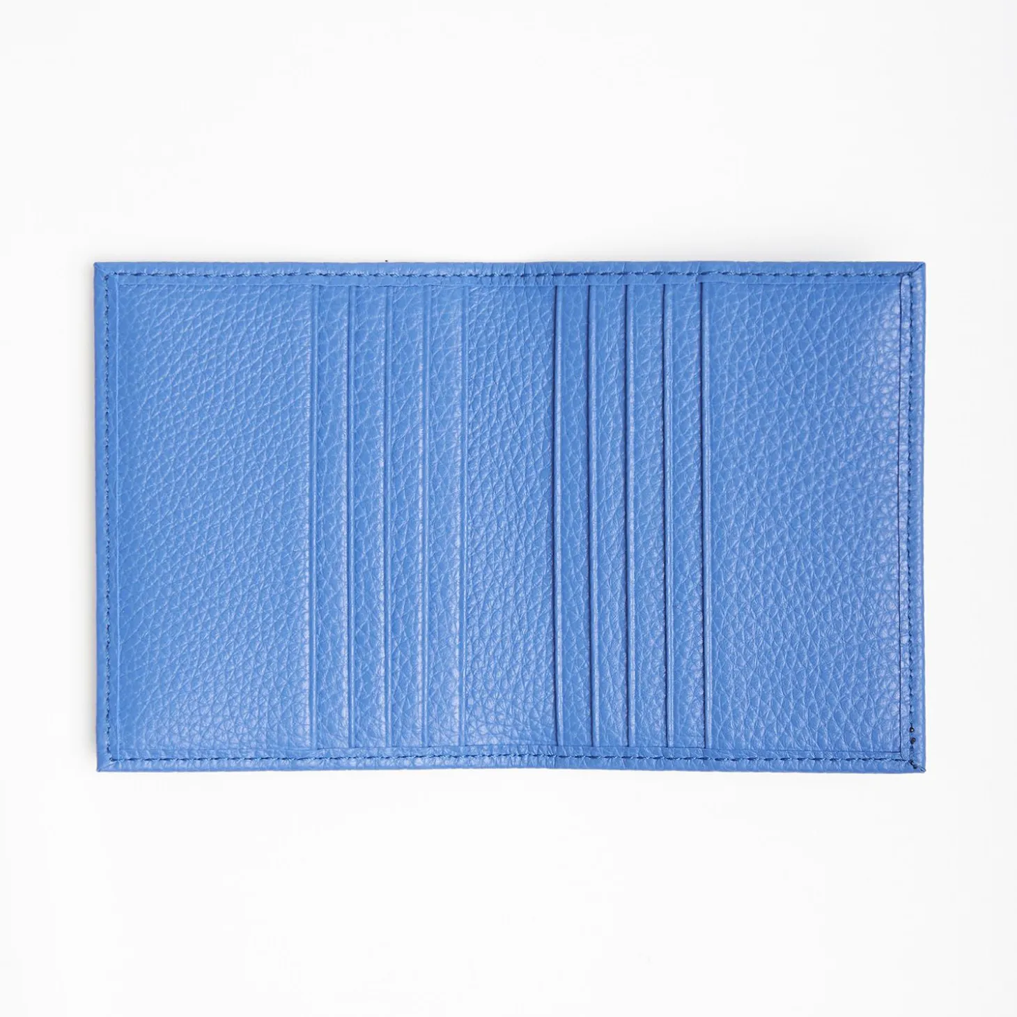 Bluette Hammered Leather Folding Card Holder 10 Compartments
