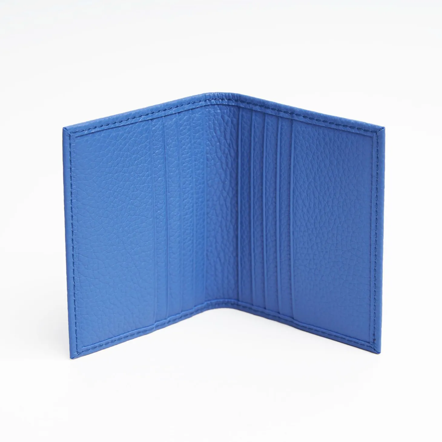 Bluette Hammered Leather Folding Card Holder 10 Compartments
