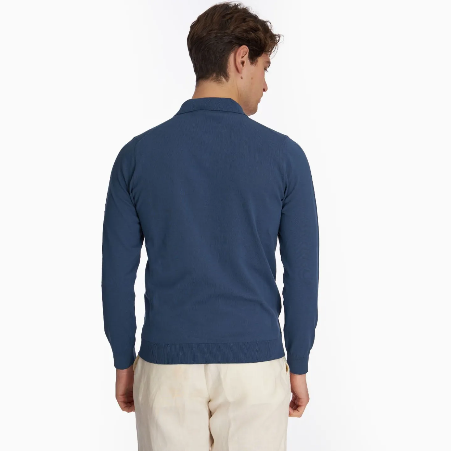 Bluette Jersey Long Sleeve Polo Shirt